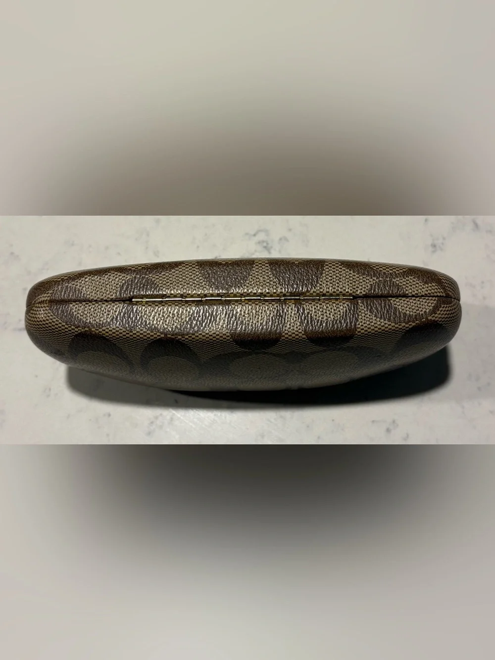 Coach Brown Signature C Monogram Eyeglass Case